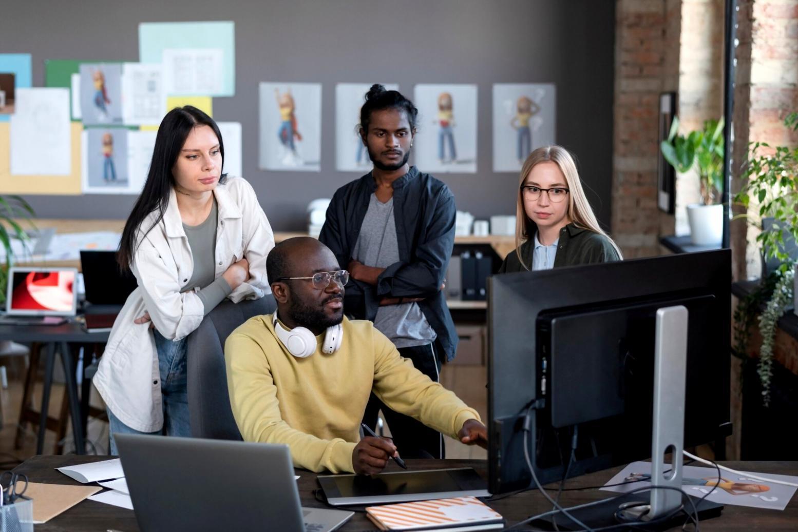Finance education classroom with interactive learning environment